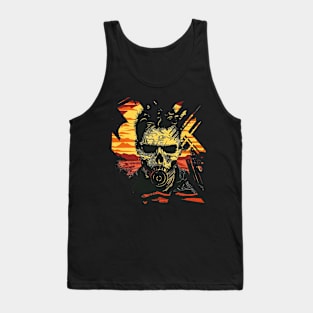 apocalyptic skull design Tank Top